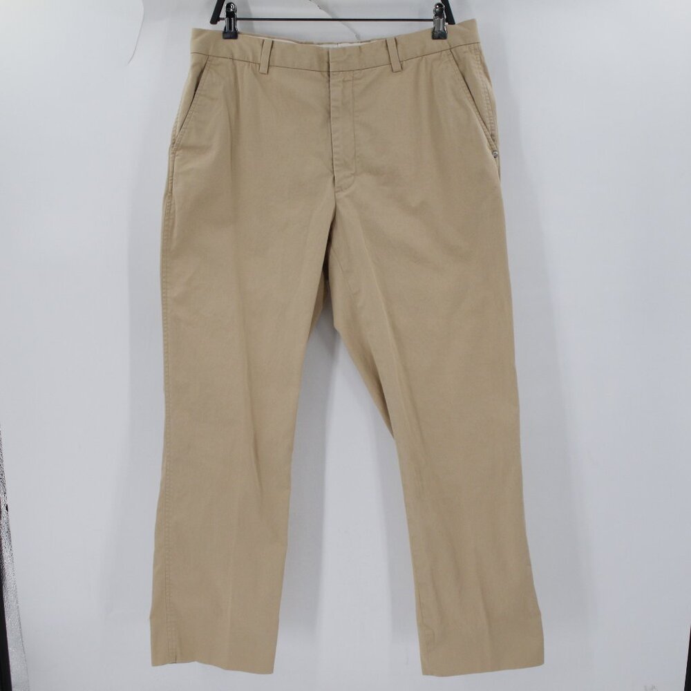 Ralph Lauren Pants Mens 36 L29 Chino Straight black label Cotton Flat Front